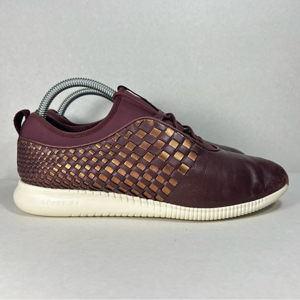 Cole Haan 2.0 Studiogrand Basketweave Wine/ Purple Casual Shoe W05428; Women 9.5
